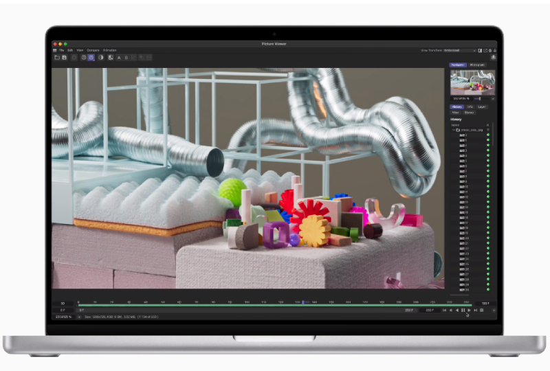 Thực hiện tác vụ chỉnh sửa ảnh chuyên sâu trên MacBook Pro 14 inch M3 Pro 1T